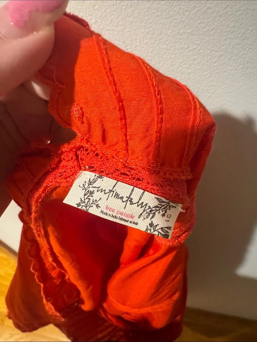FREE PEOPLE• red slip dress